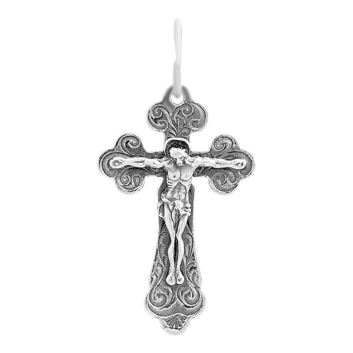 Срібний хрестик Tiva без каменів (2156918)