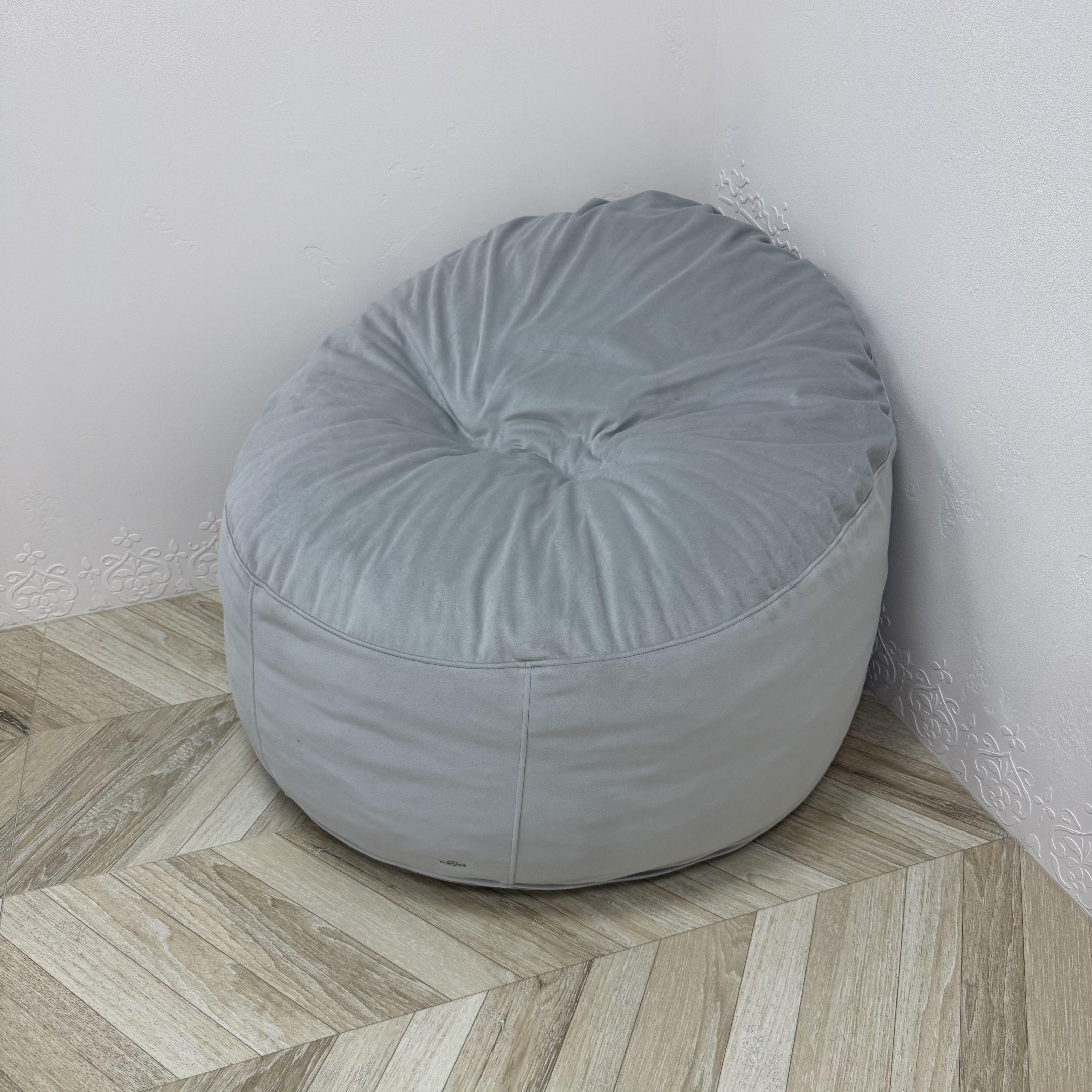Безкаркасне крісло-мішок Comfort Home велюрове Ø80 см