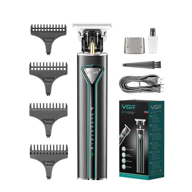 Тример професійний VGR G-009 акумуляторний для стрижки бороди та волосся з дисплеєм 5W