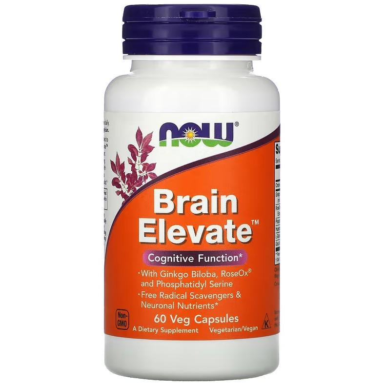 Натуральная добавка Now Foods Brain Elevate 60 капсул