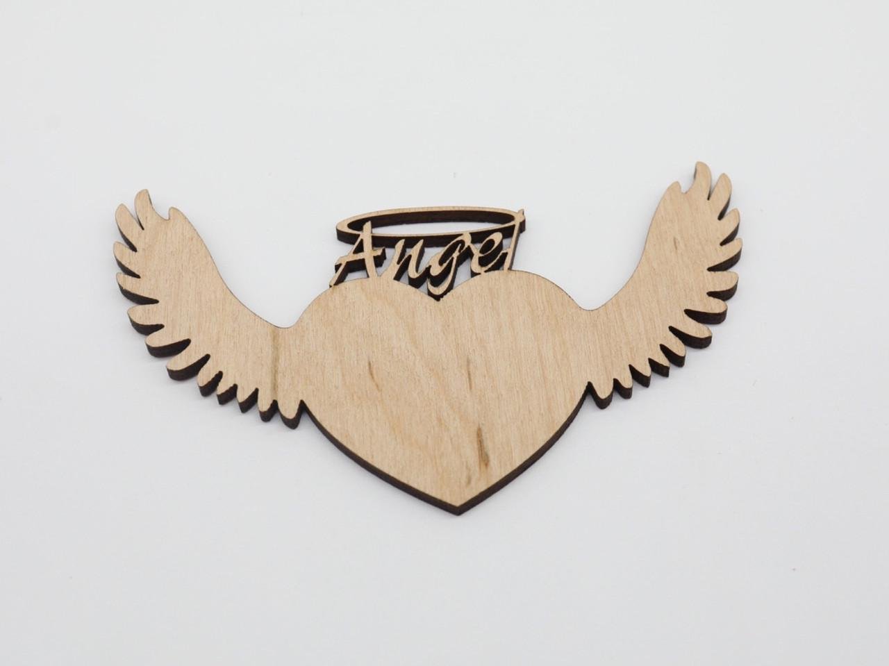 Заготівка із фанери Серце з крилами Angel 120х70 мм 1 шт. (479252395)