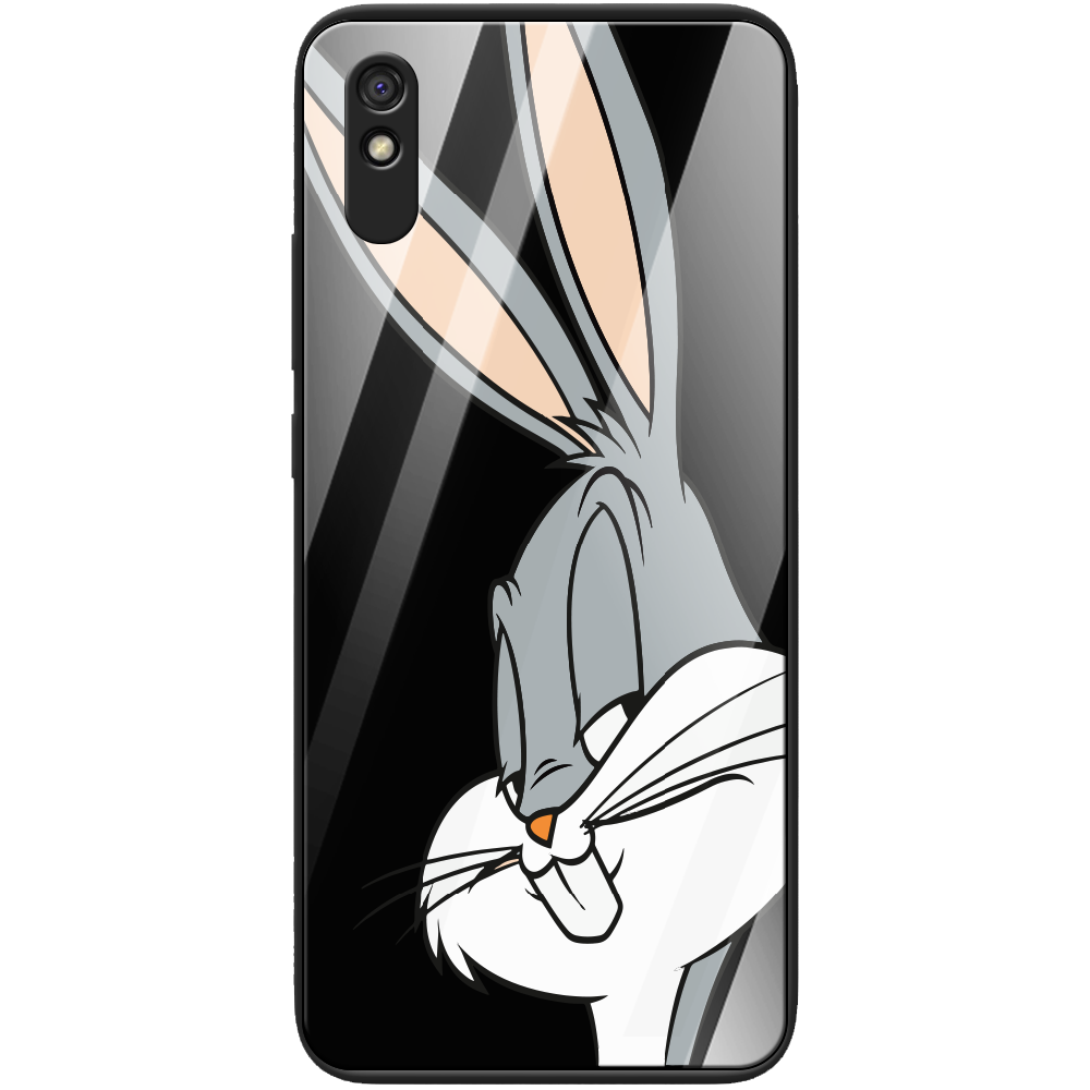 Чехол BoxFace Xiaomi Redmi 9A Lucky Rabbit Черный силикон со стеклом (40304-bk81-41116) - фото 1