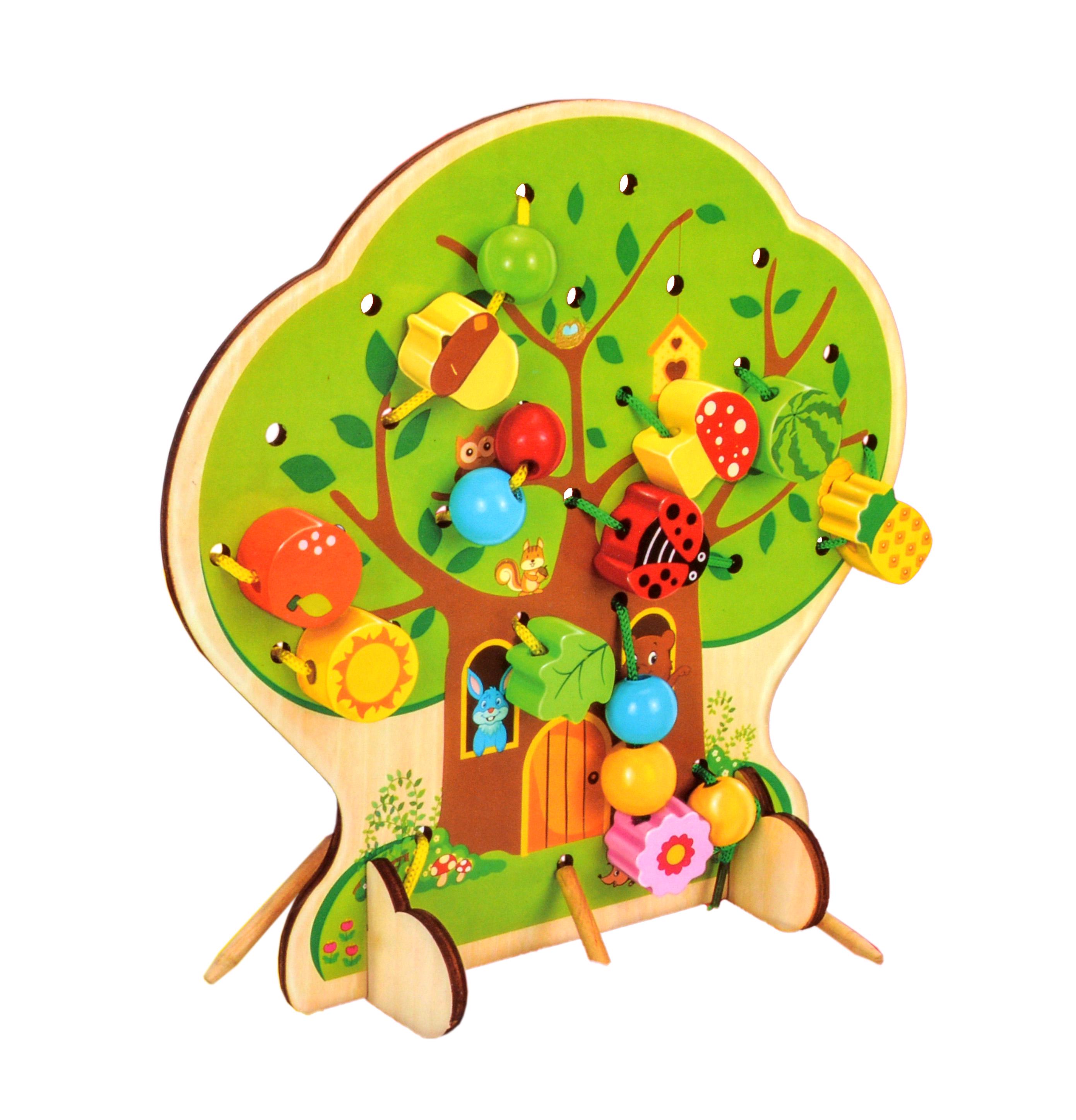 Шнурівка дерев'яна Казкове дерево (43929) - фото 2 Шнурівка дерев'яна Казкове дерево (43929) - фото 2