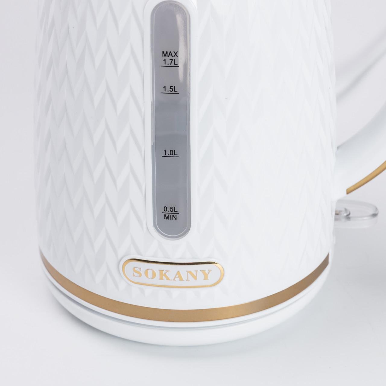 Чайник электрический Sokany SK-SH-1044 1,7 л Белый (4895) - фото 11 Чайник электрический Sokany SK-SH-1044 1,7 л Белый (4895) - фото 11