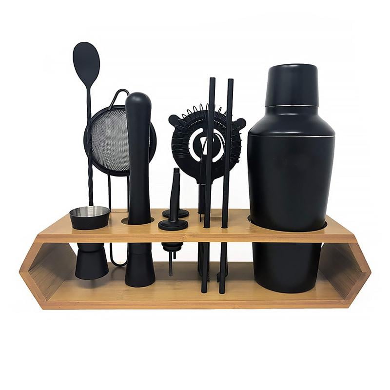 Набор для бара Lesko KM-TZS60 из нержавеющей стали 12 пр. Black (2662870048)