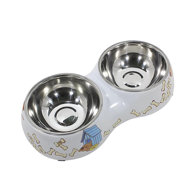 Миска для котов и собак Taotaopets WZ-1212 двойная 30x16x6  Микс