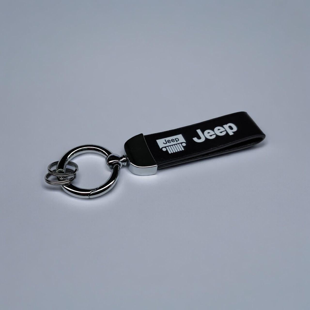 Брелок автомобильный JEEP кожаный с карабином экокожа/металл (2229594664)