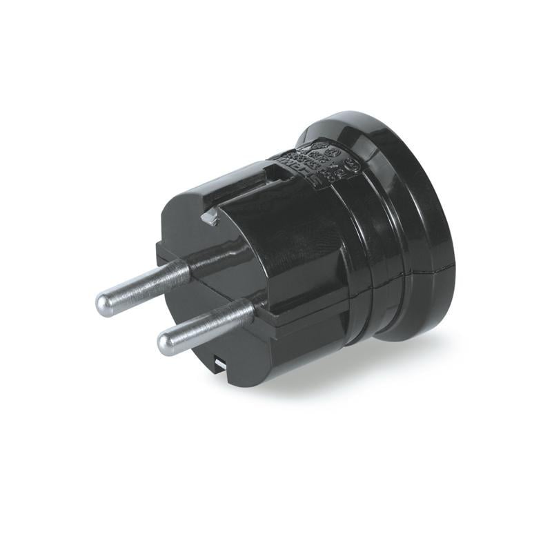 Вилка бытовая Quadro ДКС 16А 2Р+PE IP20 пластик (DIS1302063N)