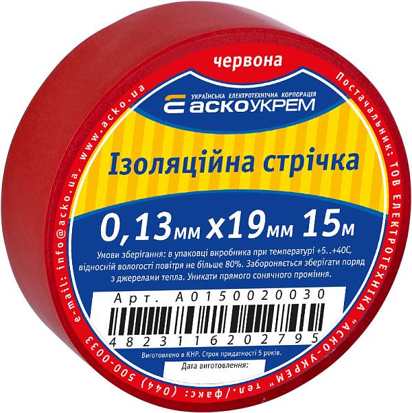 Изоляционная лента АСКО-УКРЕМ 19x0,13 мм 15 м ПВХ Красный (A0150020030) Изоляционная лента АСКО-УКРЕМ 19x0,13 мм 15 м ПВХ Красный (A0150020030)