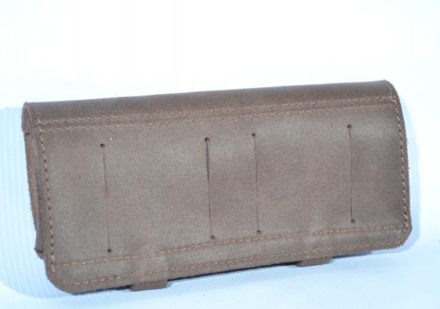 Подсумок 8 патронов кожа ретро 12 калибр Коричневый (10151/2) - фото 2