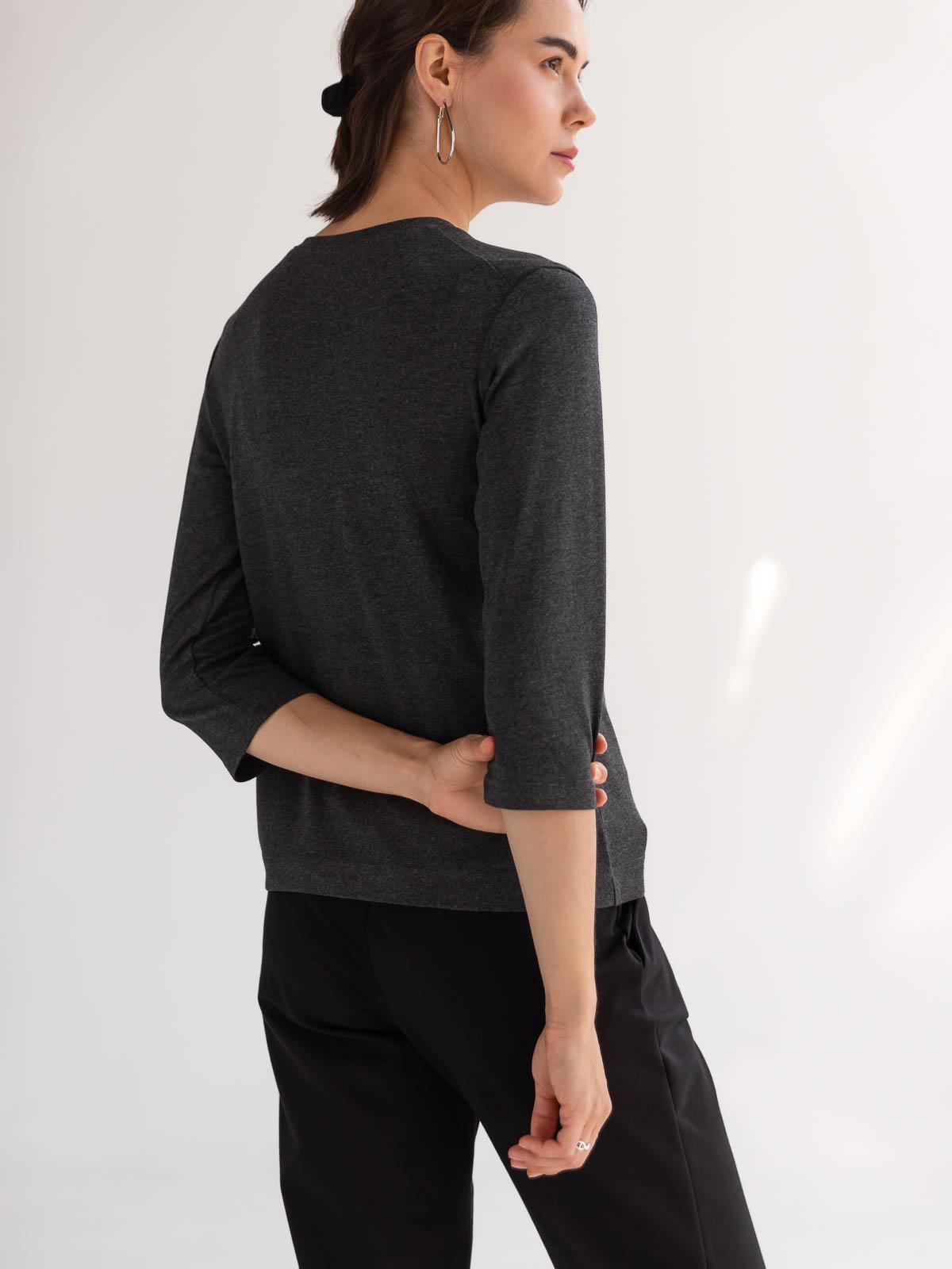 Джемпер меланж FROMUS рукав 3/4 S Темно-сірий (2640-3) - фото 4 Джемпер меланж FROMUS рукав 3/4 S Темно-сірий (2640-3) - фото 4