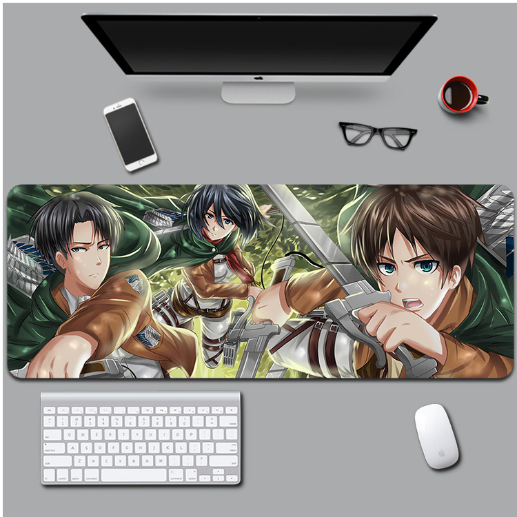 Килимок для мишки з Аніме принтом Attack on Titan 800х300х3 мм (0604)