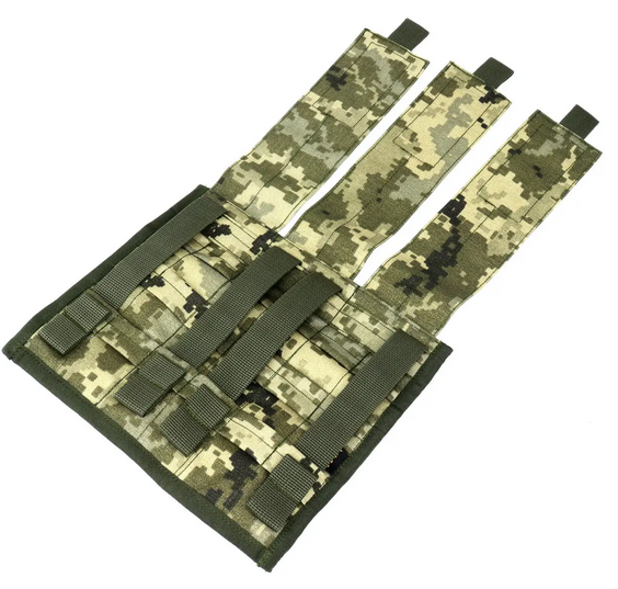 Підсумок під 3 магазини Cordura 1000D з клапаном Піксель - фото 4 Підсумок під 3 магазини Cordura 1000D з клапаном Піксель - фото 4