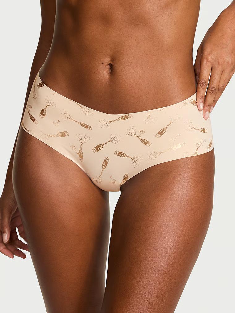 Трусики чики Victoria's Secret No-Show Strappy Cheeky Panty S Бежевый (27216353)