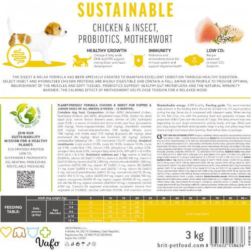 Корм сухий Brit Care Dog Sustainable Puppy для цуценят з куркою та комахами 12 кг - фото 7 Корм сухий Brit Care Dog Sustainable Puppy для цуценят з куркою та комахами 12 кг - фото 7