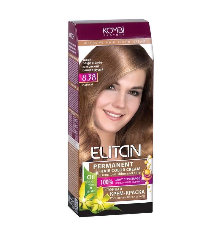 Крем-краска стойкая ELITAN Intensive 8.38 Саксонский бежево-русыий
