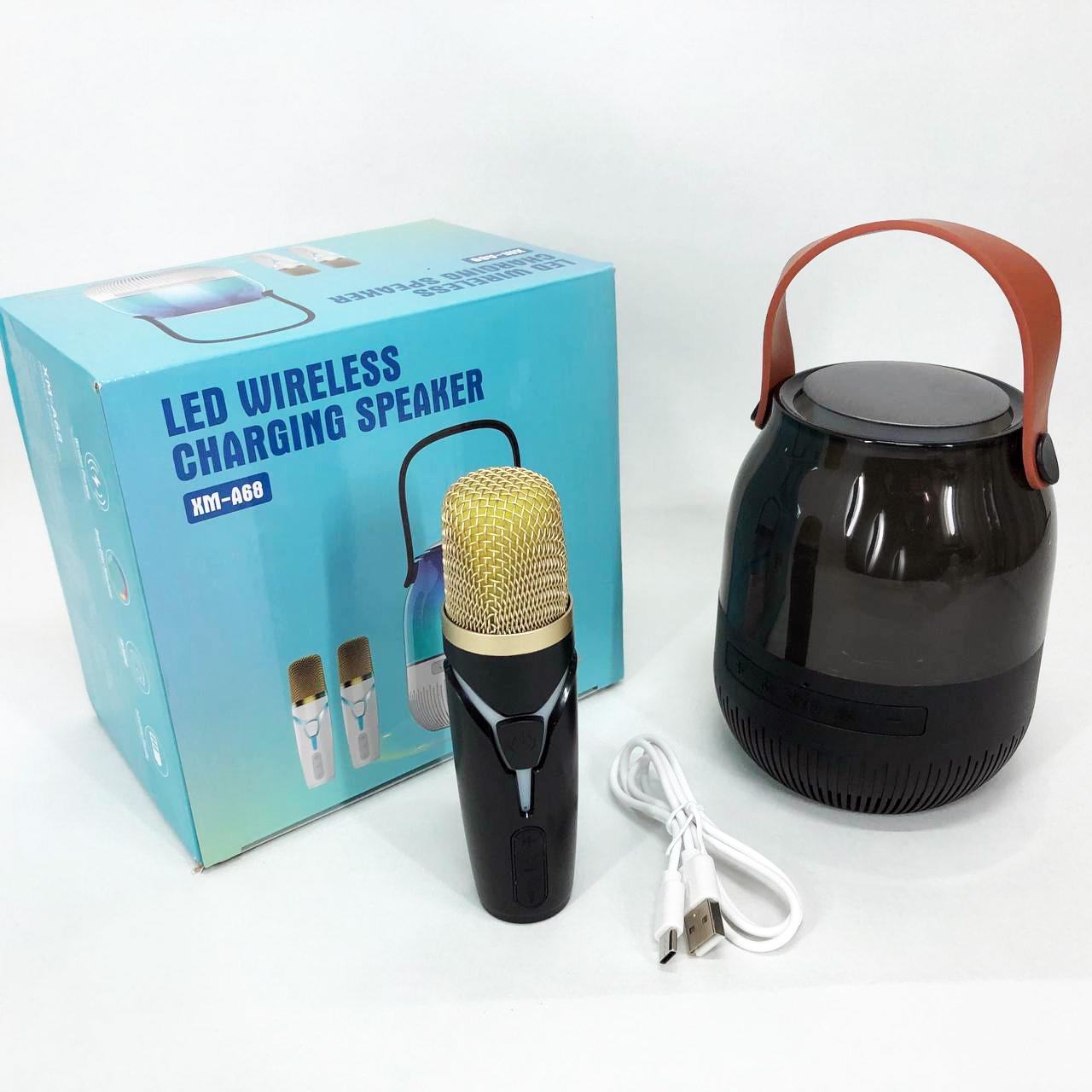 Портативна колонка XM-A68 з RGB підсвічуванням та мікрофоном - фото 8