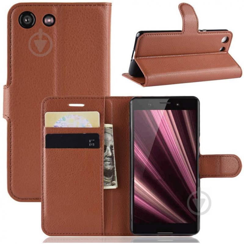 Чохол-книжка Litchie Wallet Sony Xperia Ace / XZ4 Compact Brown (hub_cagE87951) - фото 2