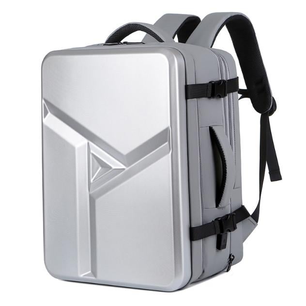 Городской рюкзак 3в1 43х33х19-25 см USB до 17" Металлик (СР-5803-2)