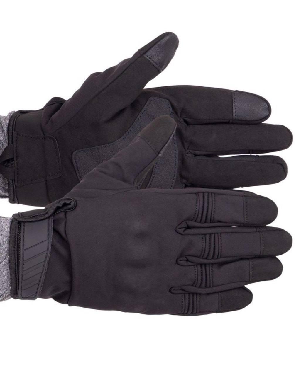 Перчатки мужские зимние на флисе полнопалые M Черный