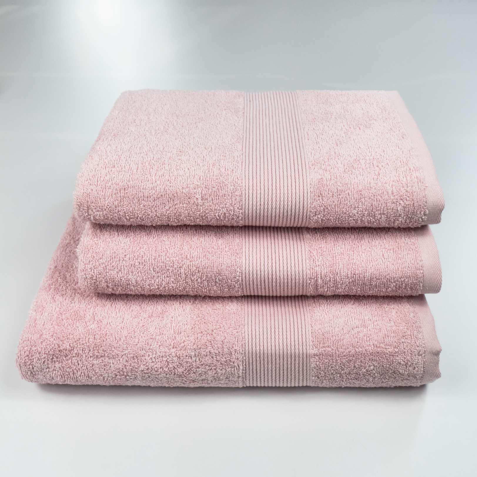 Набор полотенец GM Textile с бордюром 3 шт. Розовый (400b-k3-2-pink)
