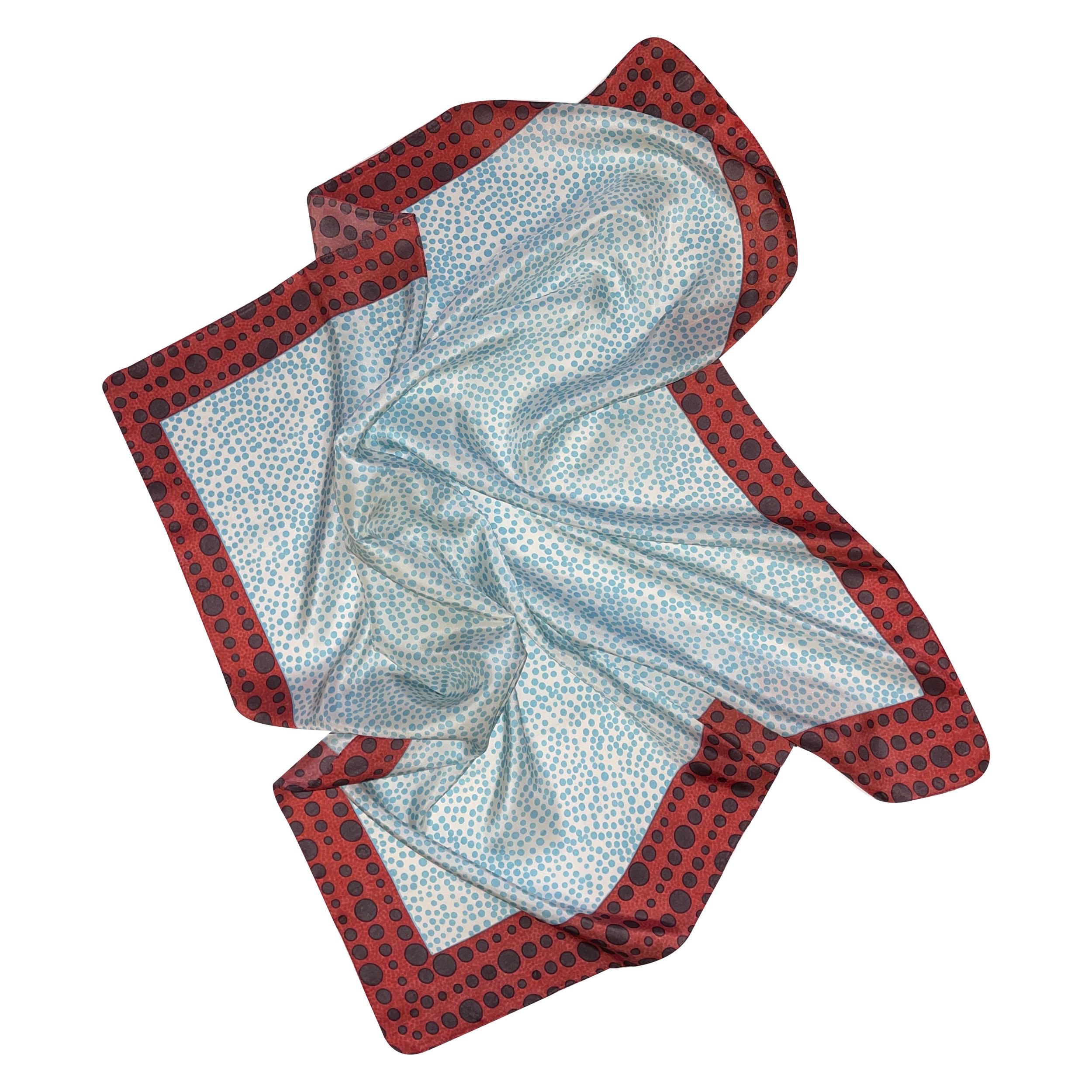 Платок шелковый Silk Route 100х100 см Голубой (1745)