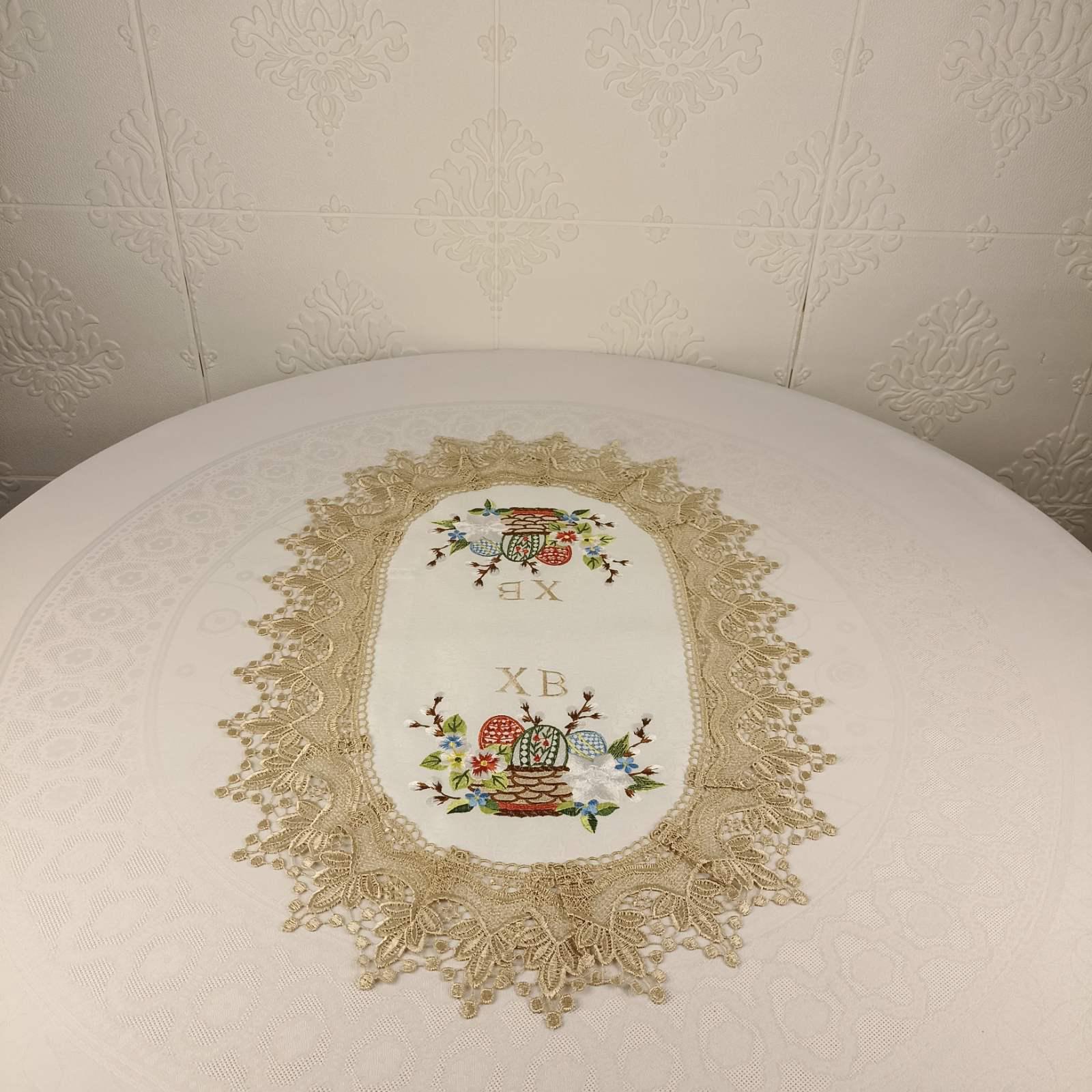 Салфетка пасхальная овальная YM30095A-2 40x65 см (CN37826)