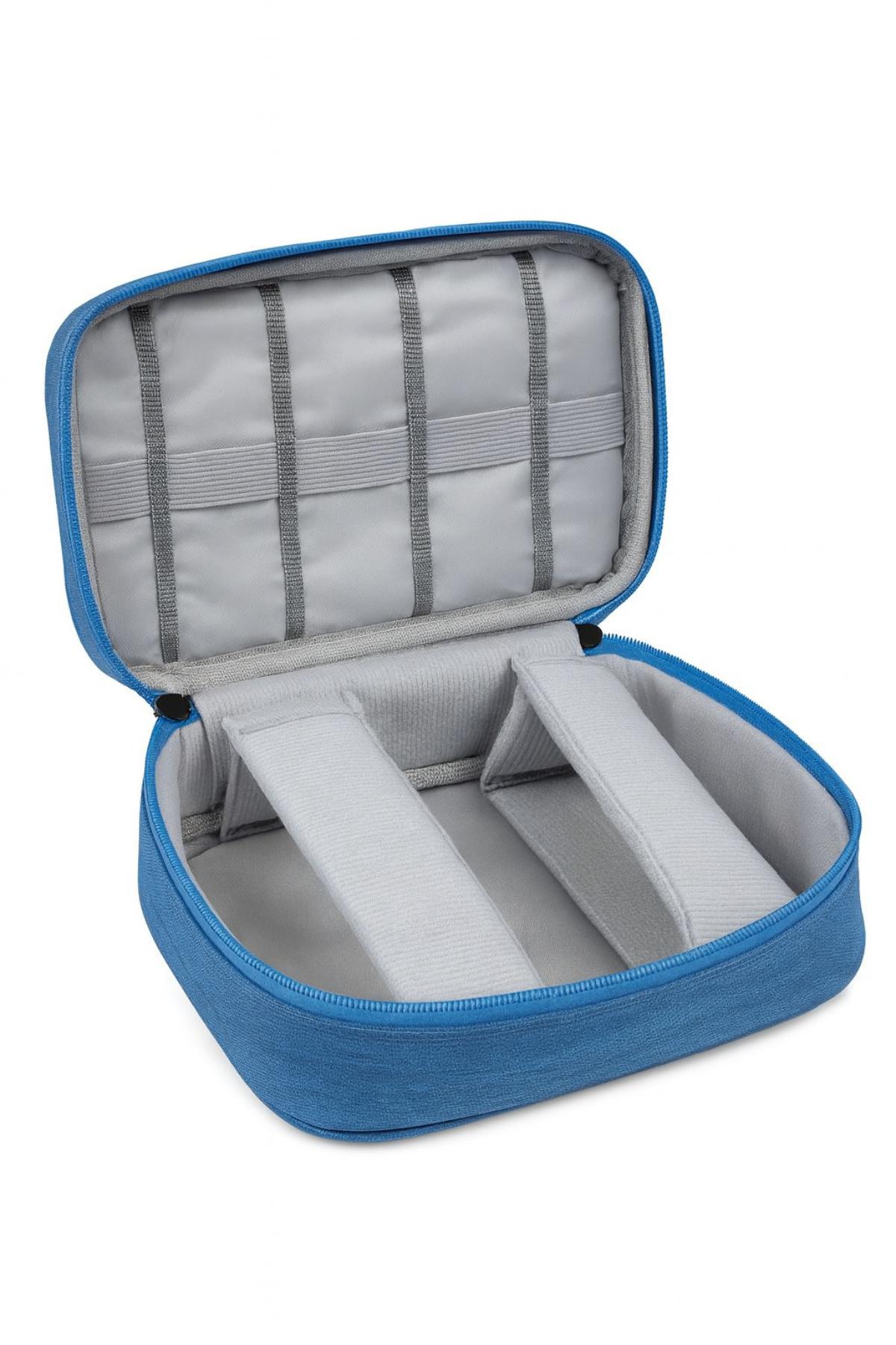 Органайзер-сумка для кабелей и аксессуаров дорожный 24х10х18 см Голубой (29044545) - фото 4