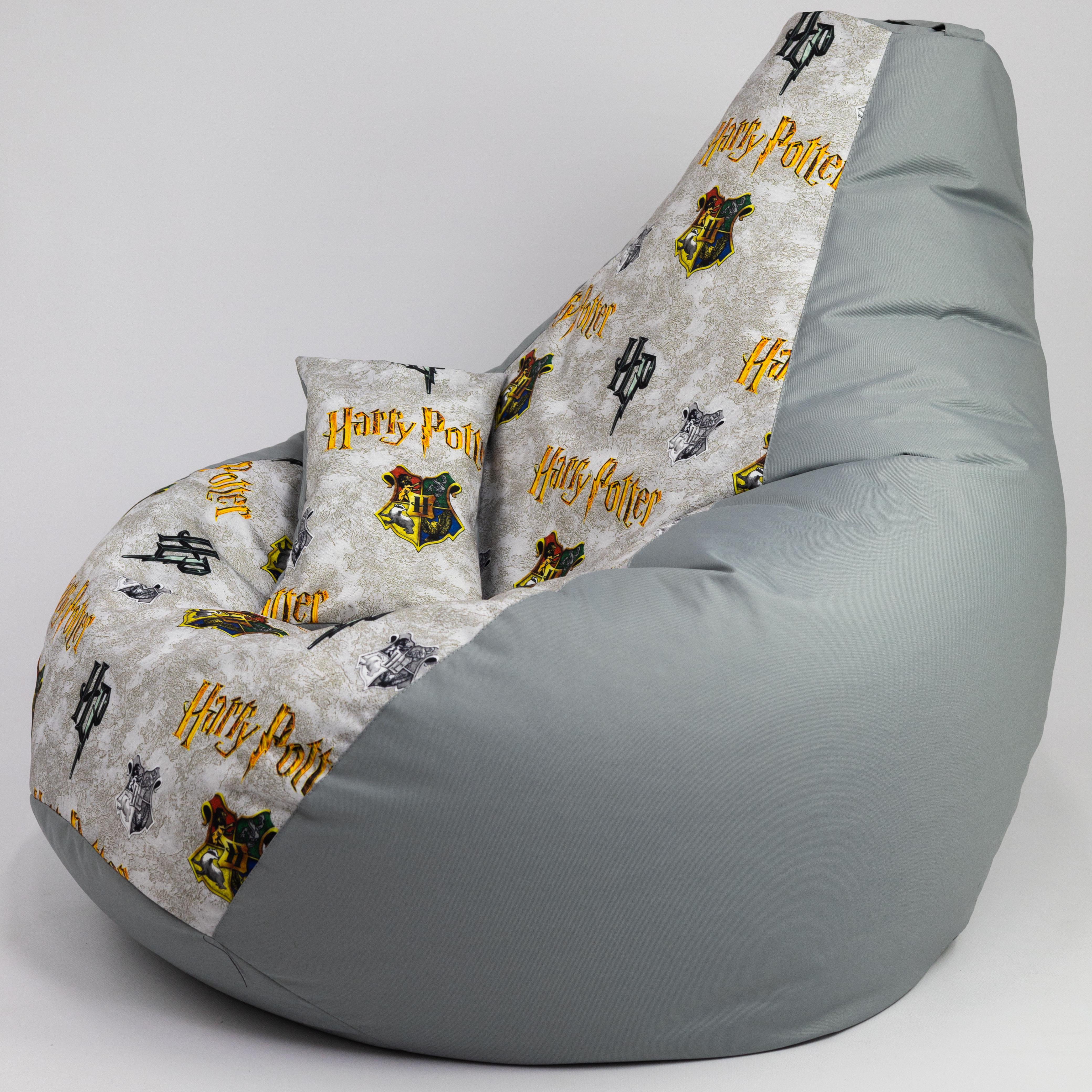 Бескаркасное кресло-мешок и подушечка Flex Oksford Harry Potter ХXL 140х100 см (100029)