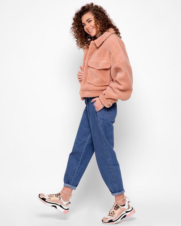 Куртка из овчины X-Woyz LS-8888-25 р. 42 Пудровый