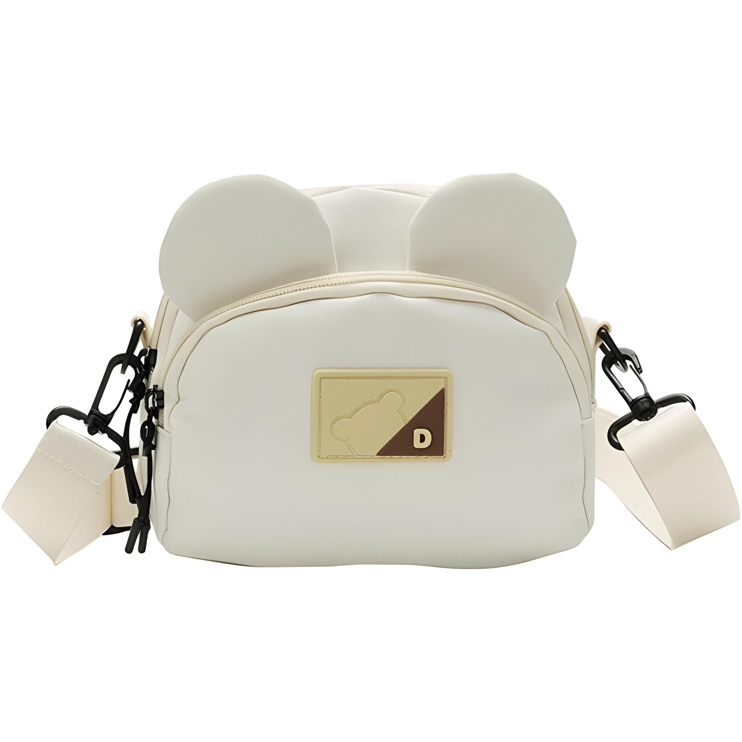 Сумка детская кросс-боди с ушками 19х16х7 см Белый (25-571) - фото 1