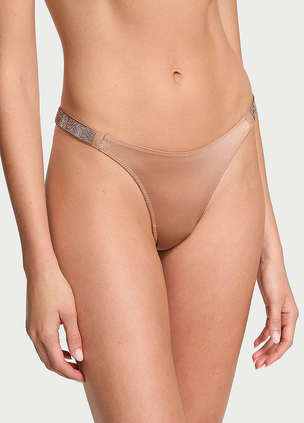 Трусики со стразами Victoria's Secret Very Sexy M Бежевый (7000R00904545SERM)
