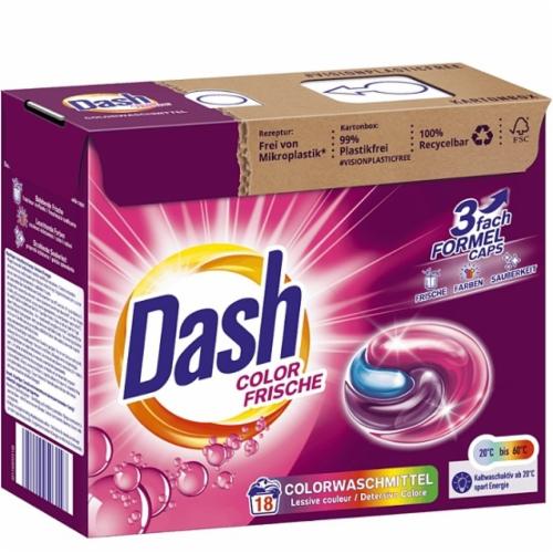 Капсулы для стирки цветных вещей Dash Color Frische 3в1 18 WA 448,2 г (30826892)
