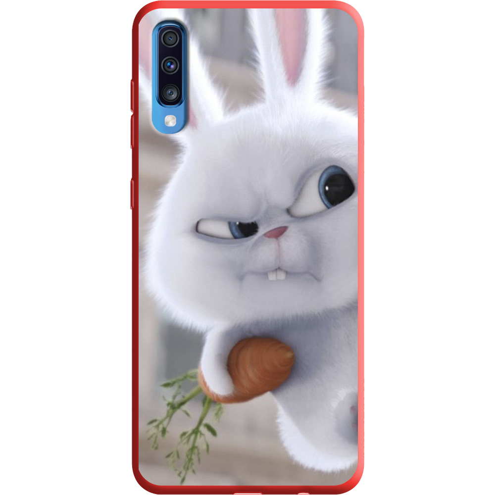 Чехол Boxface Samsung A705 Galaxy A70 Rabbit Snowball Красный силикон (36860-up1116-37425)