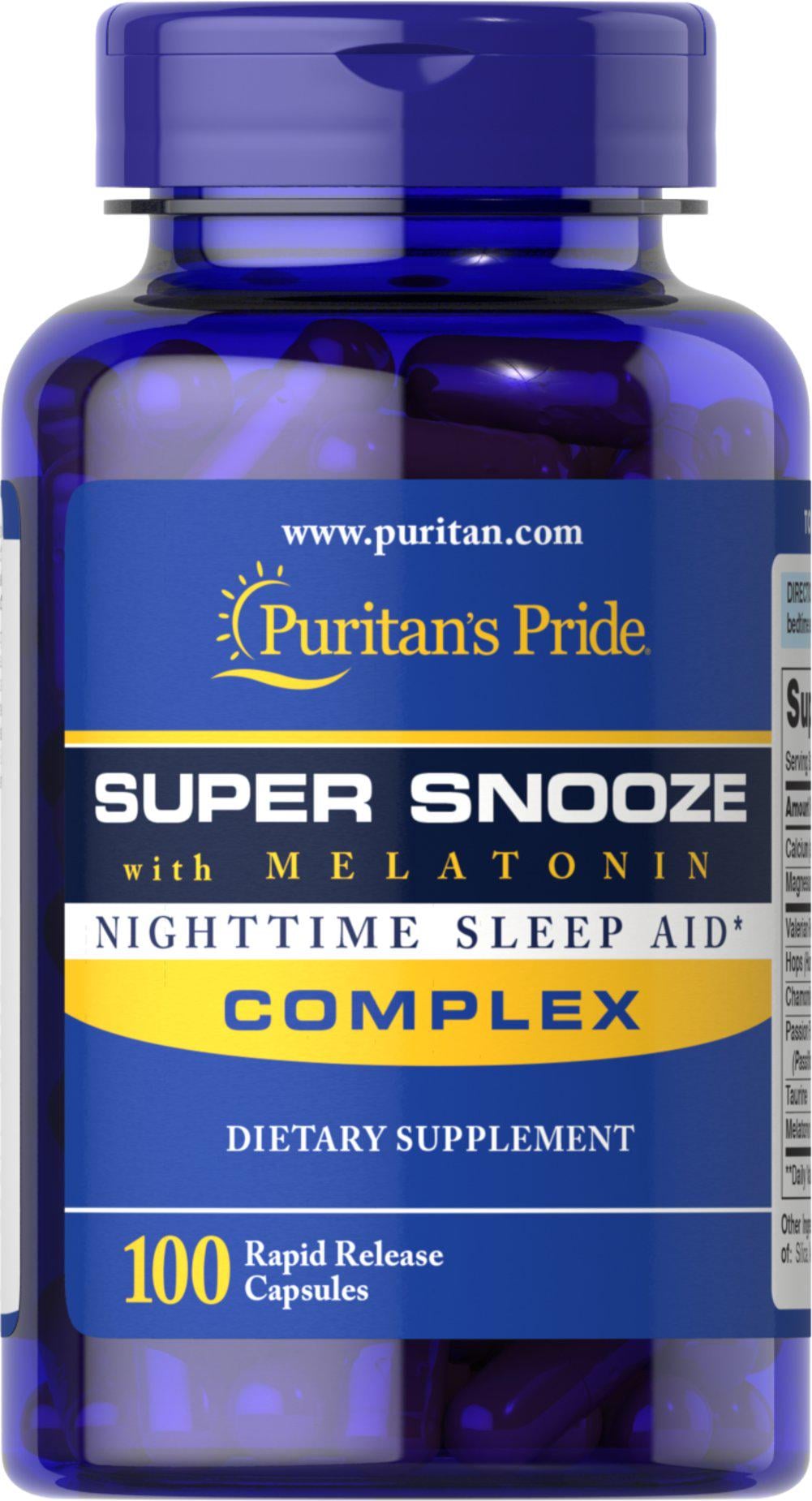 Натуральная добавка Super Snooze with Melatonin 100 capsules (100-32-6196154-20)