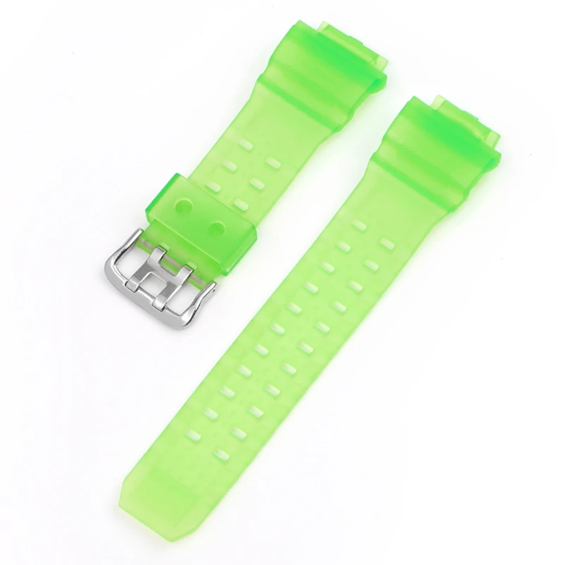 Ремінець для Casio G-Shock GW-9400 Transl Light-Green SI (3868)