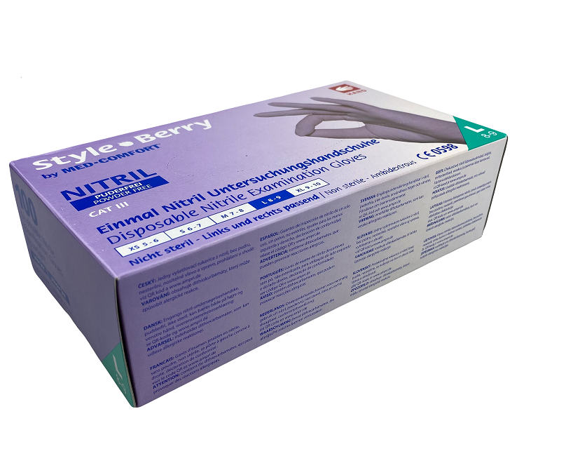 Перчатки AMPri Berry нитриловые L 100 шт. Сиреневый (6-041404)