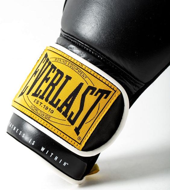 Боксерские перчатки Everlast 1910 CLASSIC TRAINING GLOVE Уни 14 унций Черный (P00001711) - фото 2