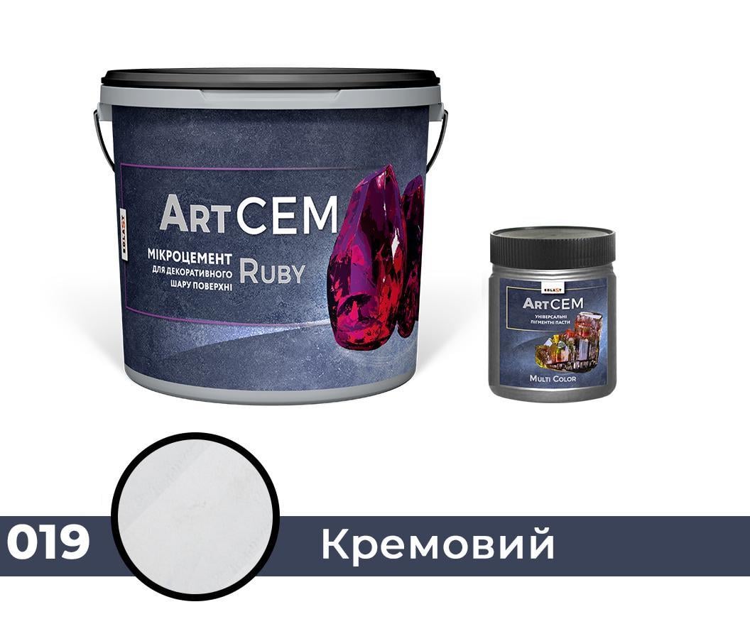 Однокомпонентный микроцемент для декоративного слоя поверхности Solast RUBY 15 кг Кремовый (SKU000319)