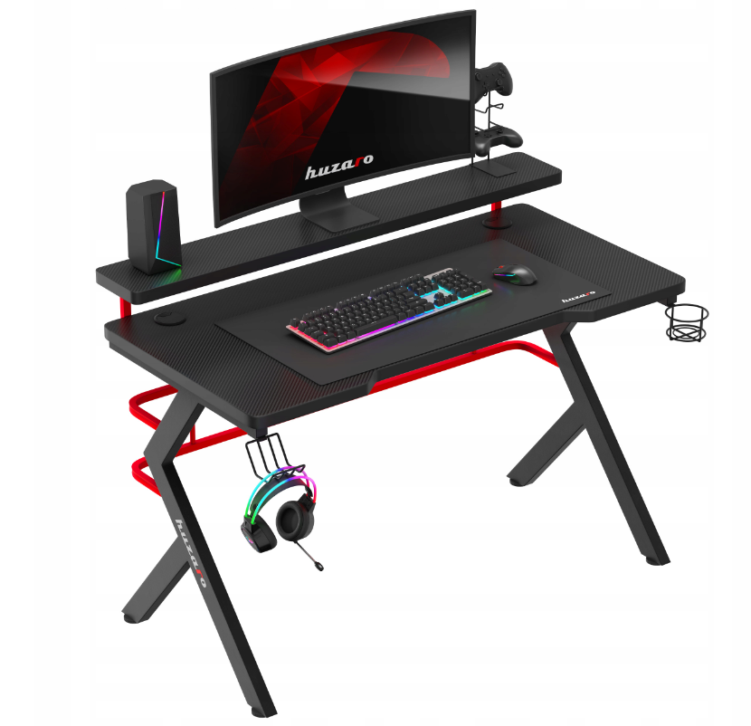 Стіл геймерський Huzaro Hero 5.0 Gaming Computer Desk Red (yomo_id_2701) - фото 2