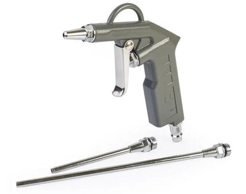 Пневмопистолет продувной Miol короткий с дополнительными наконечниками 20/100/200 мм 0,8 МПа (23819) Пневмопистолет продувной Miol короткий с дополнительными наконечниками 20/100/200 мм 0,8 МПа (23819)