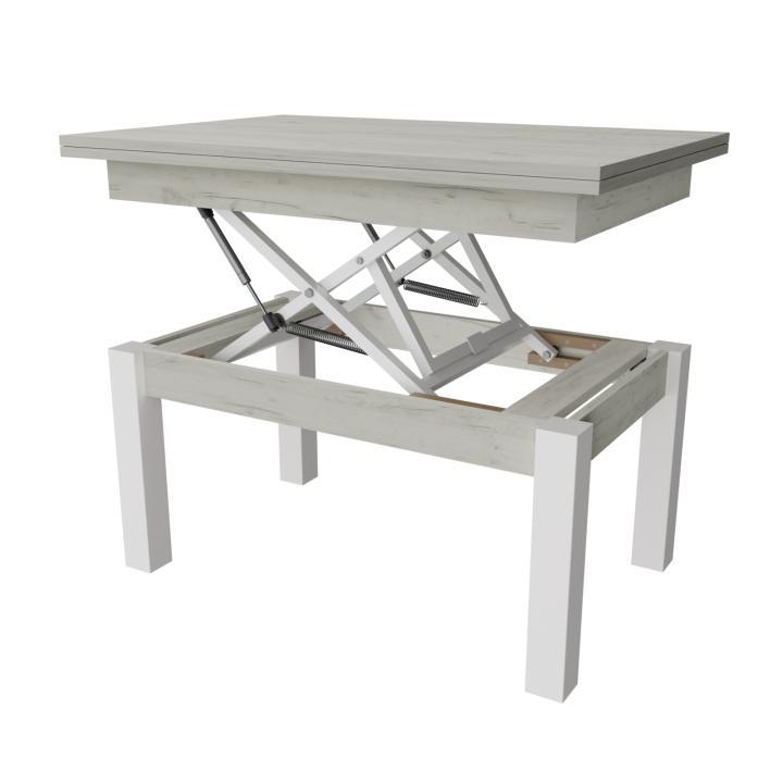 Журнальний стіл-трансформер Neman Баттерфлай дерево/ДСП Білий/Дуб крафт - фото 5 Журнальний стіл-трансформер Neman Баттерфлай дерево/ДСП Білий/Дуб крафт - фото 5