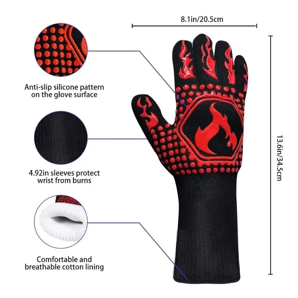 Перчатки TEREX термостойкие силиконовые 800 °C (26328860) - фото 3 Перчатки TEREX термостойкие силиконовые 800 °C (26328860) - фото 3