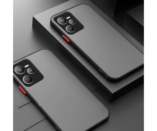 Чехол-накладка TPU Color Matte Case для Realme C35 Чёрный - фото 3