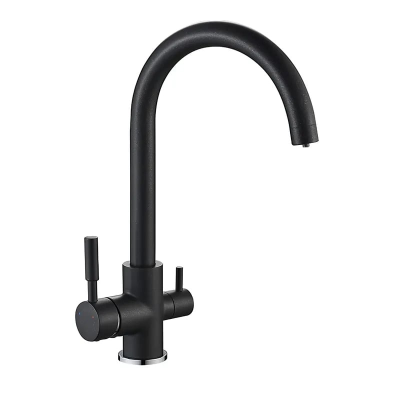 Змішувач кухонний на дві води MIXXUS Premium Mafin 021 Black (MI5931)