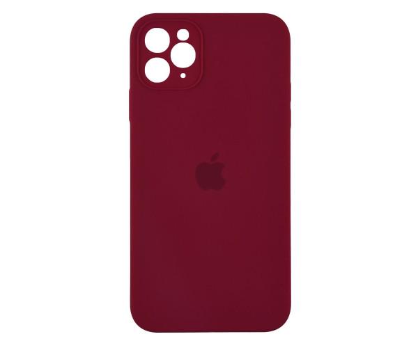 Чехол-накладка Silicone Case Square Full Camera для Apple iPhone 11 Pro Max 56, Wine red