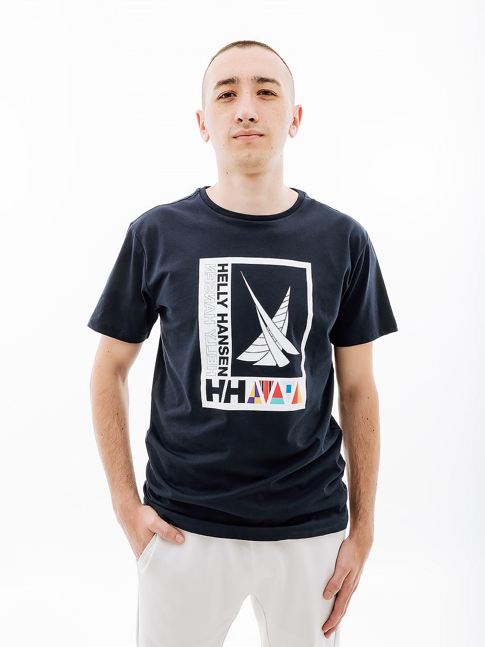 Футболка чоловіча Helly Hansen SHORELINE T-SHIRT 2.0 XL Синій (7d34222-598 XL)