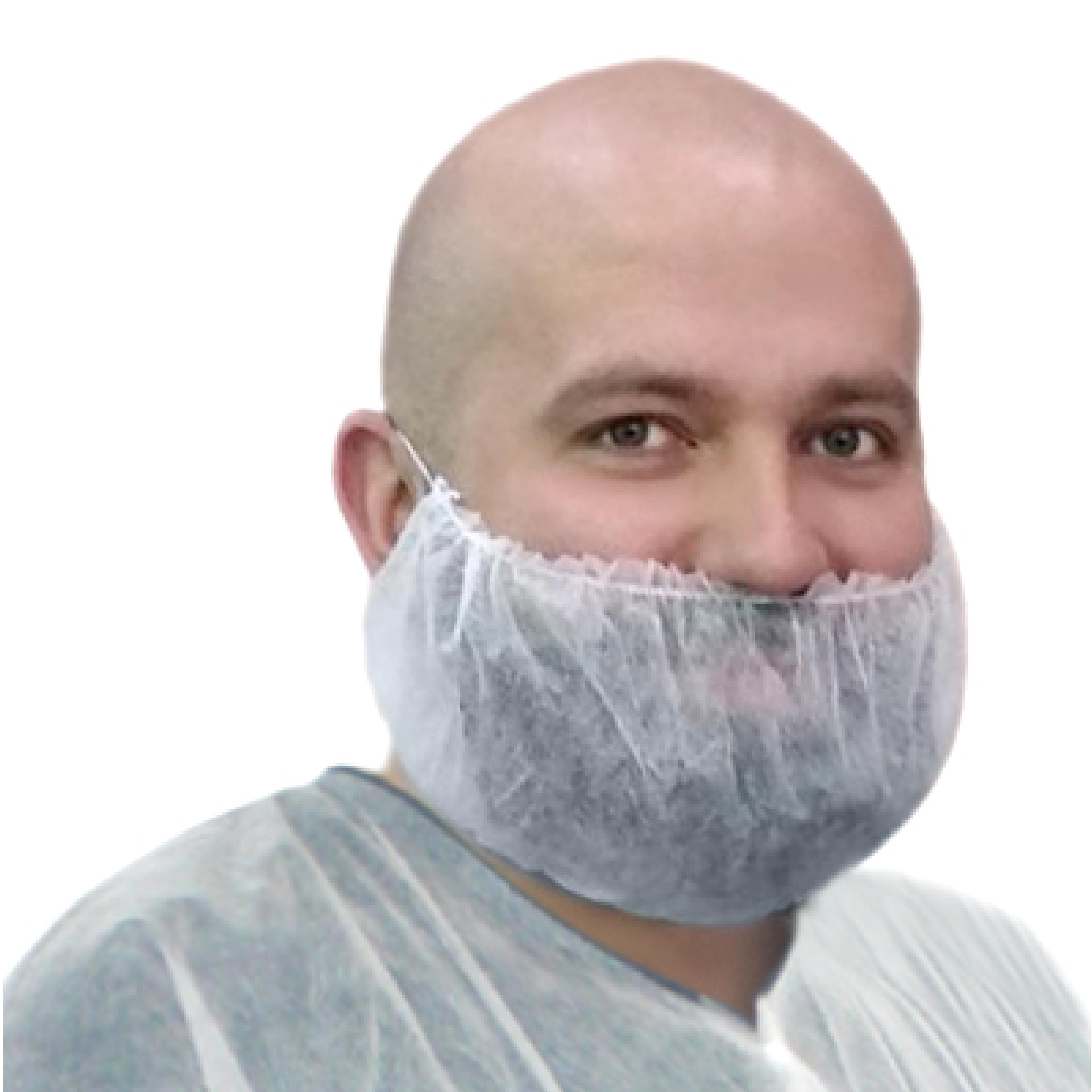 Набородчик одноразовый Fortius Pro из спанбонда 100 шт./пач. Белый (50104910010)