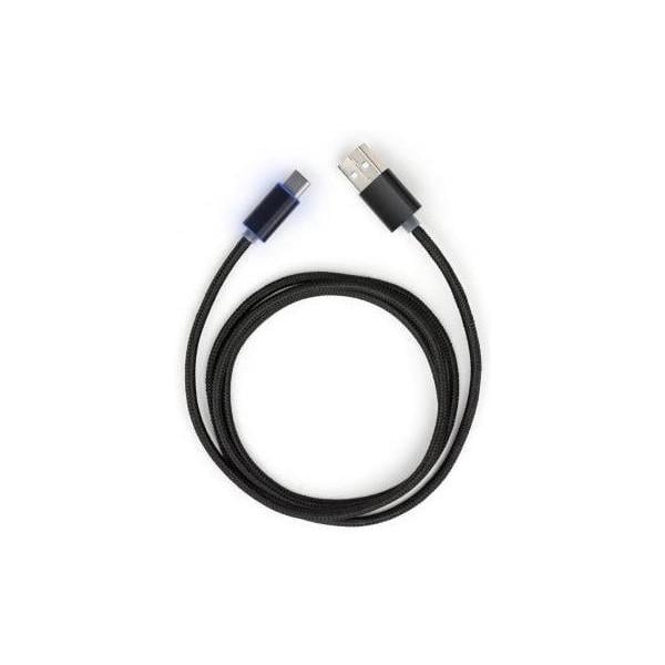 Vinga USB 2.0 AM to Type-C 1м, Black (VCPDCTCLED1BK) - фото 1