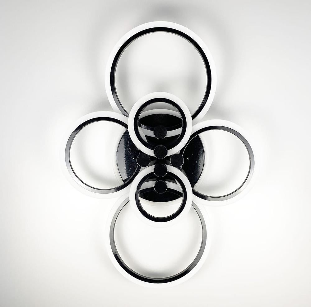 Люстра светодиодная Senta на 6 колец Черный (A 2374/6 RGB BK)